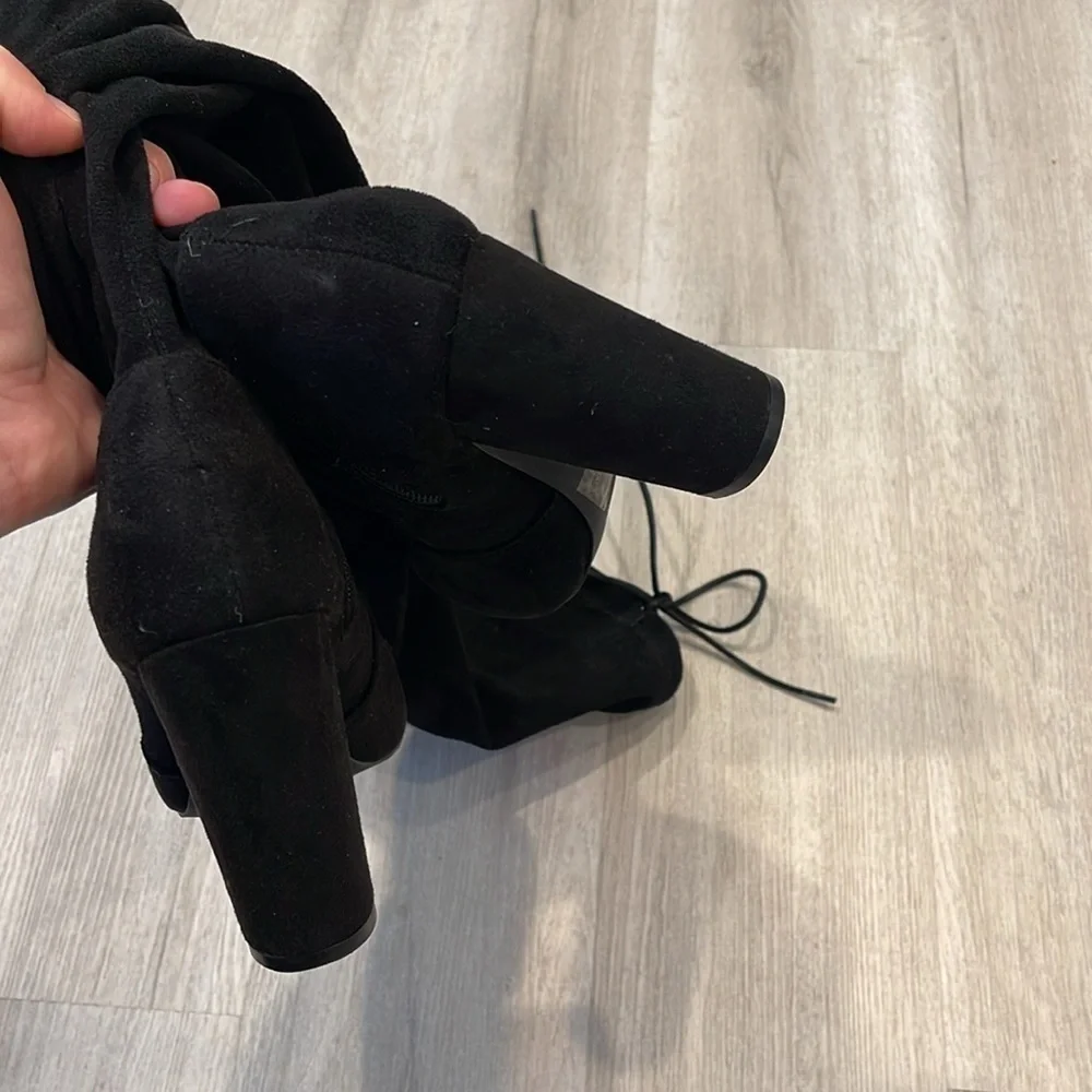 Fashion Nova Sexy Black Over-the-Knee Boots Size 7.5